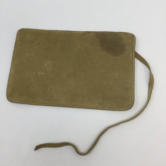 Andrea Mabiani Tan Suede Leather Zipper Pouch - Picture 4 of 7